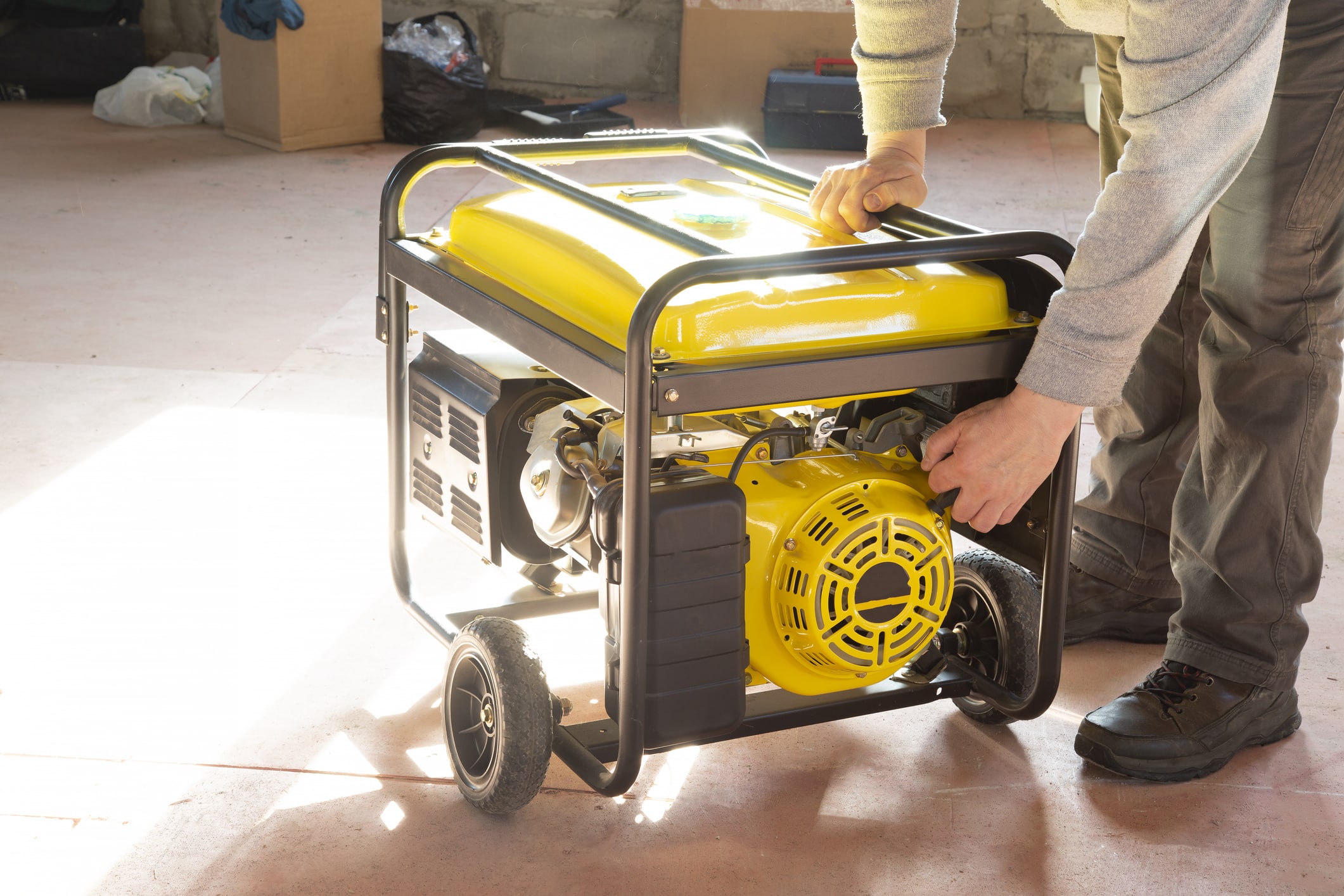 Portable gasoline generator.The use of an autonomous energy source. An additional source of energy.